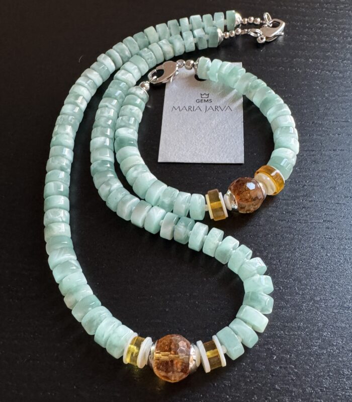 CITRINE AND PECTOLITE BEADS