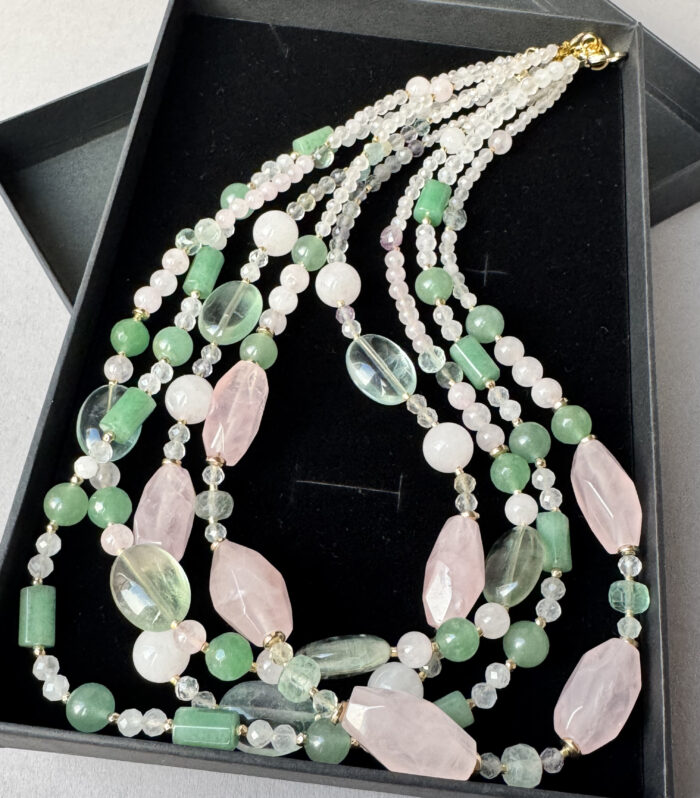 ROSE QUARTZ AND AVENTURINE BEADS
